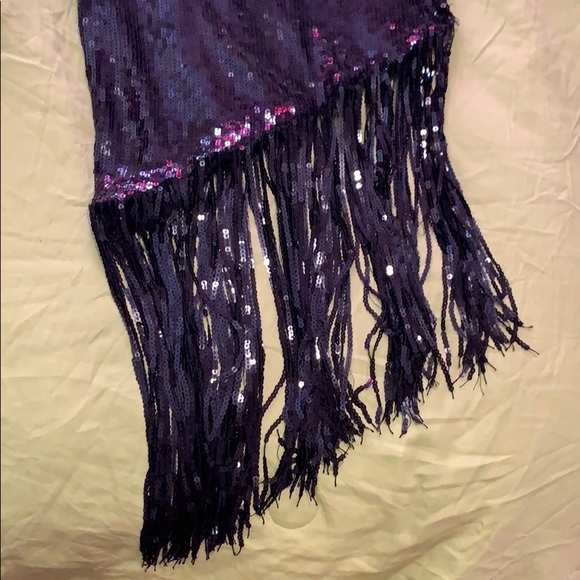 Strapless Black high low sequins dress - Picture 5 of 9